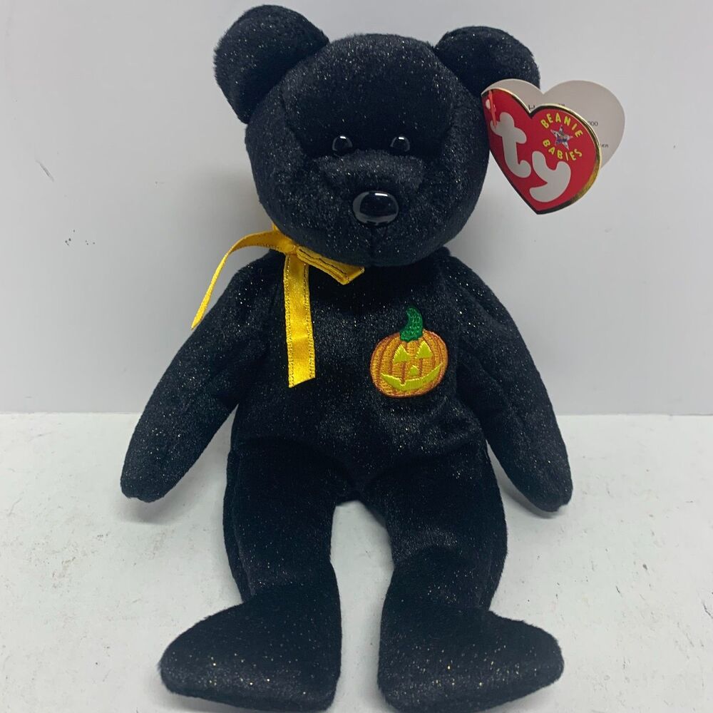ty beanie babie haunt the bear halloween tag year error 2000 - Picture 1 of 6